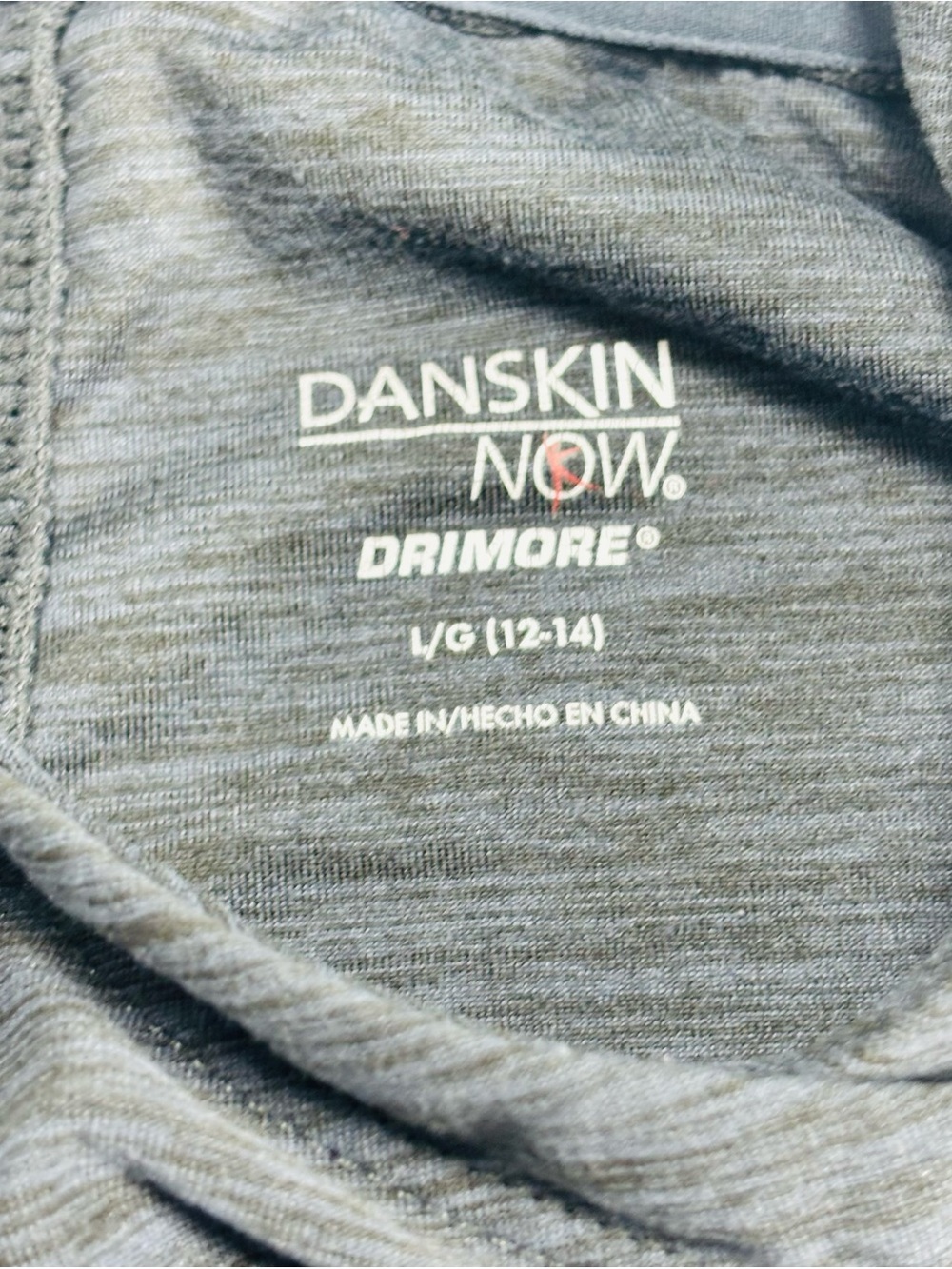 Danskin Lightweight Hooded Pullover - Heather Gray W534 - Picture 8 of 8